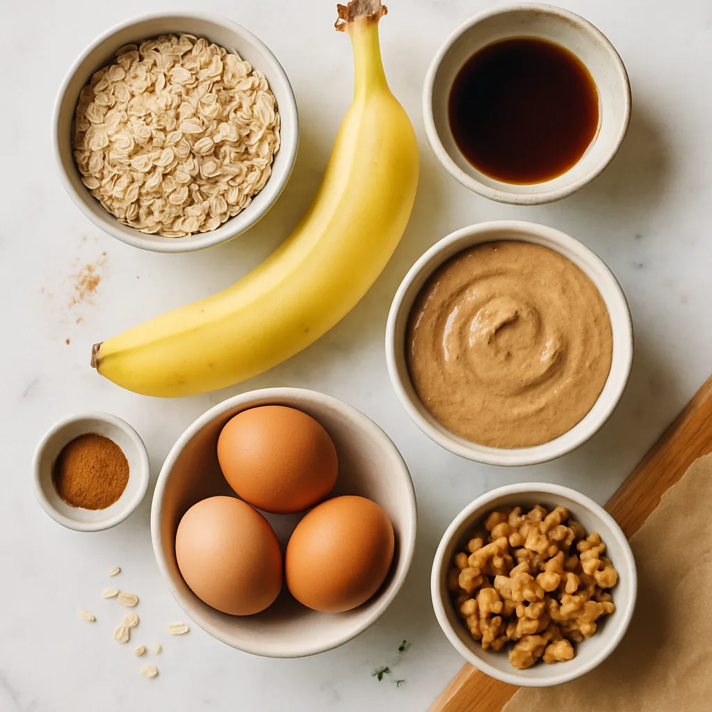 Ingredients for Banana Oat Protein Muffins