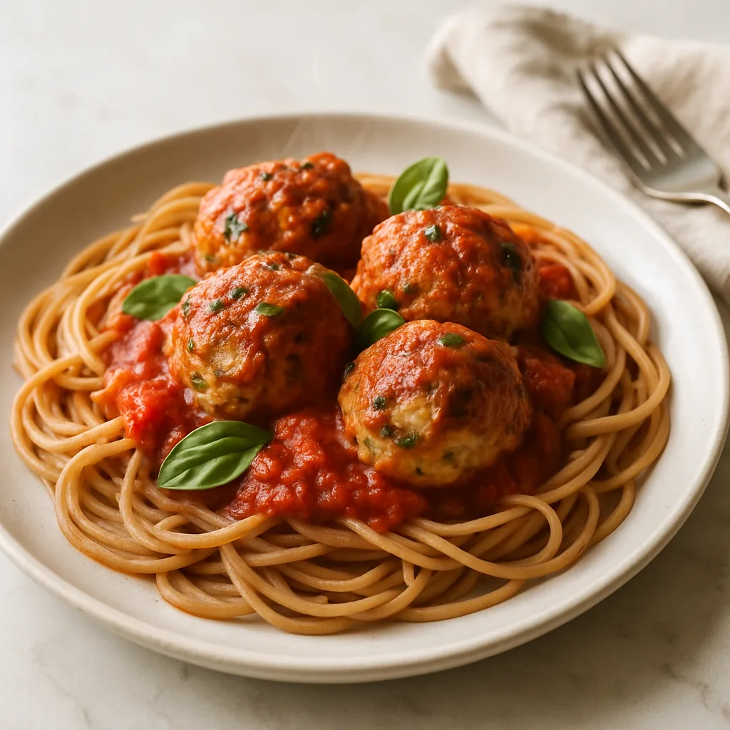 Chicken Zucchini Meatballs in Marinara