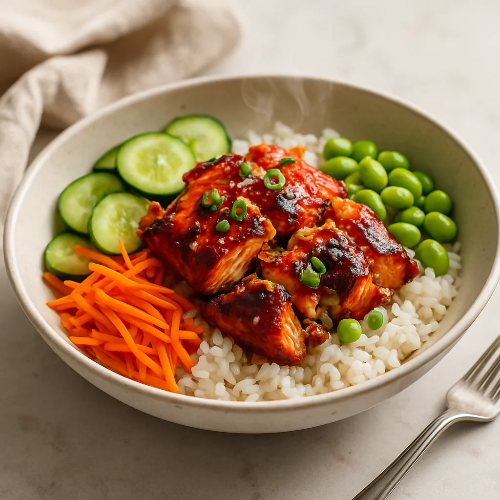 Gochujang Salmon Rice Bowls
