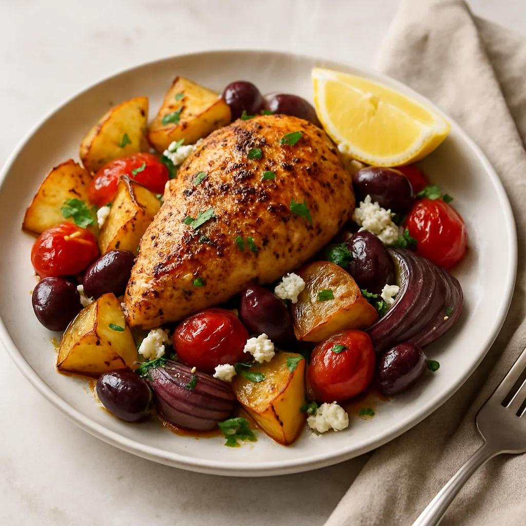 Greek Lemon Chicken with Roasted Potatoes