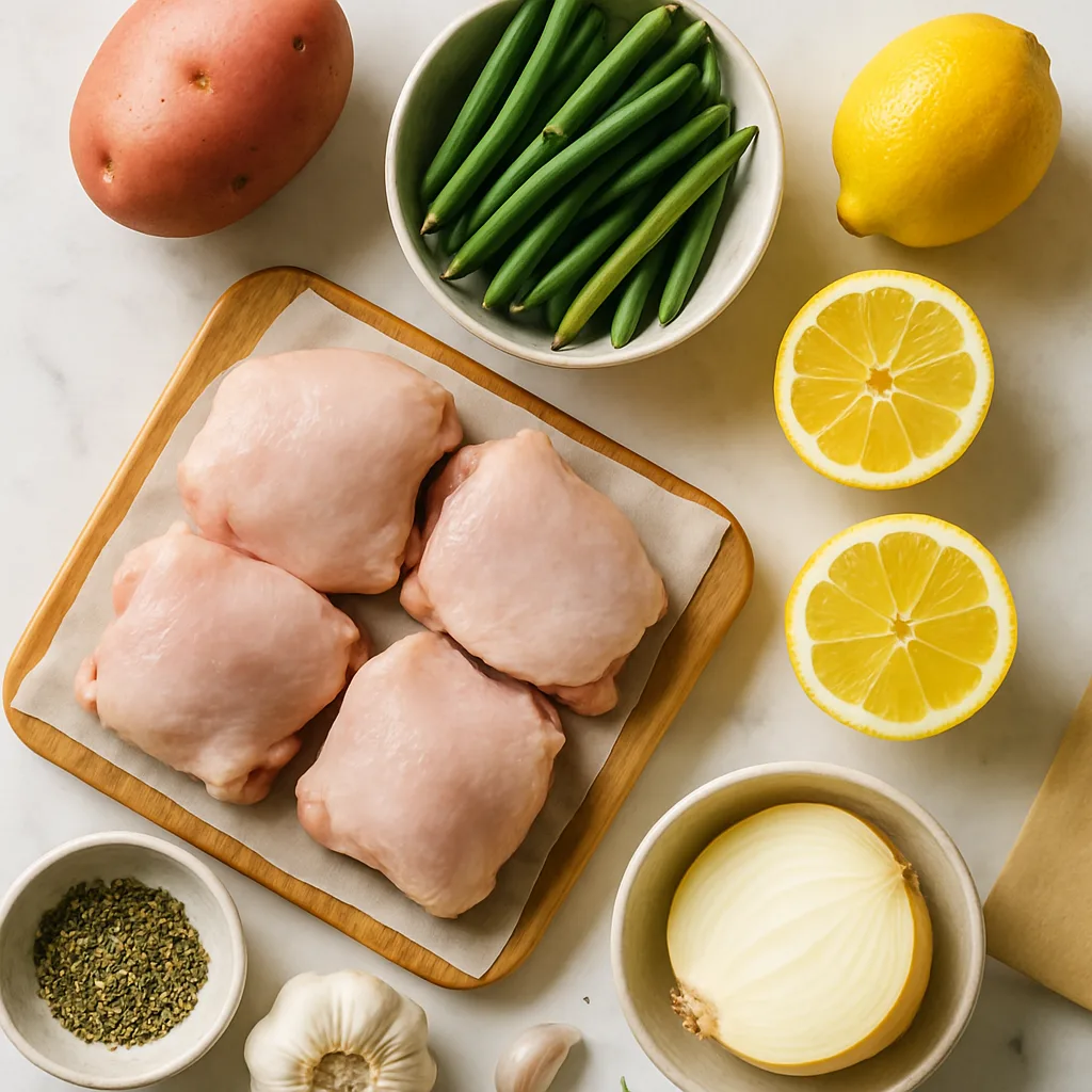 Ingredients for Greek Lemon Chicken with Roasted Potatoes