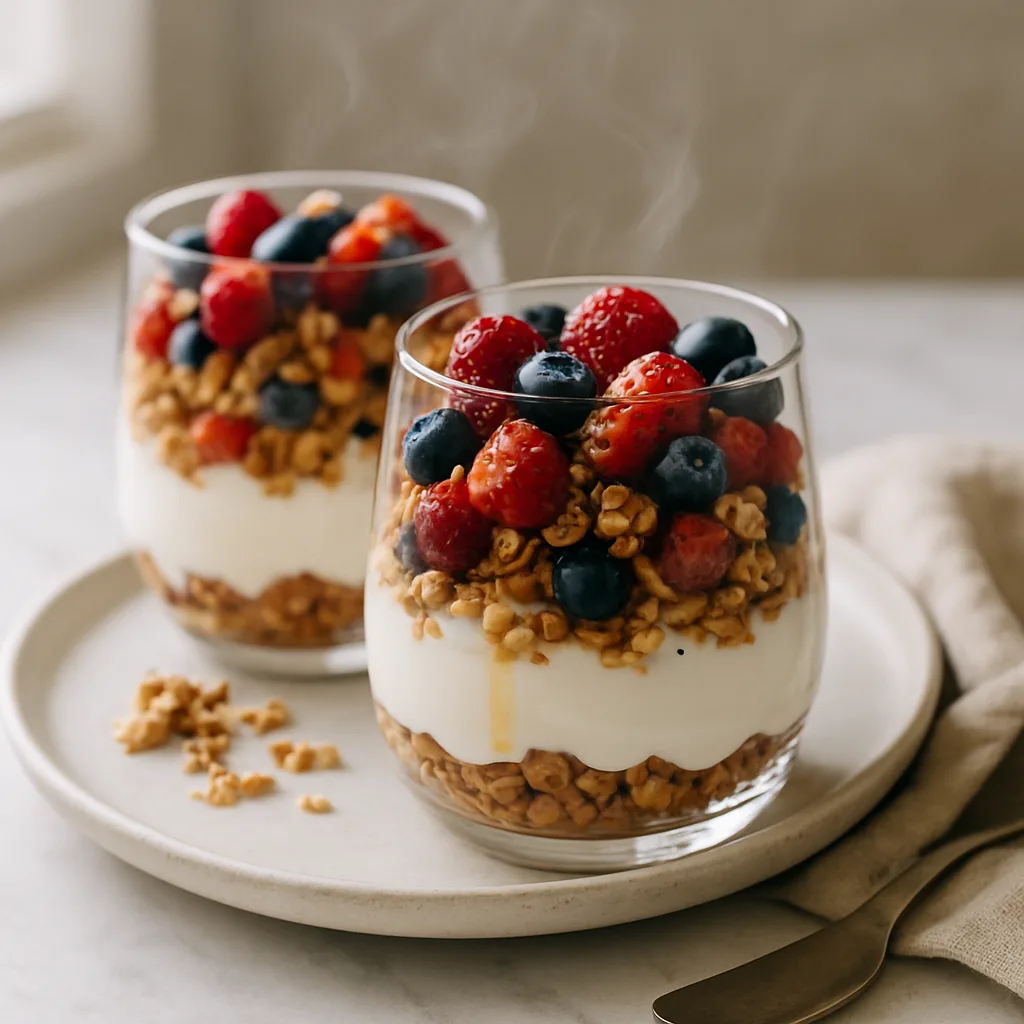 Greek Yogurt Parfait with Homemade Granola