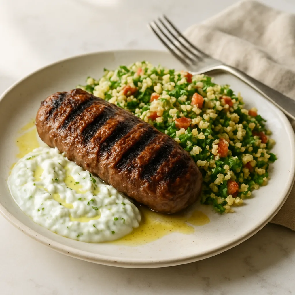 Lamb Kofta with Tzatziki & Tabbouleh