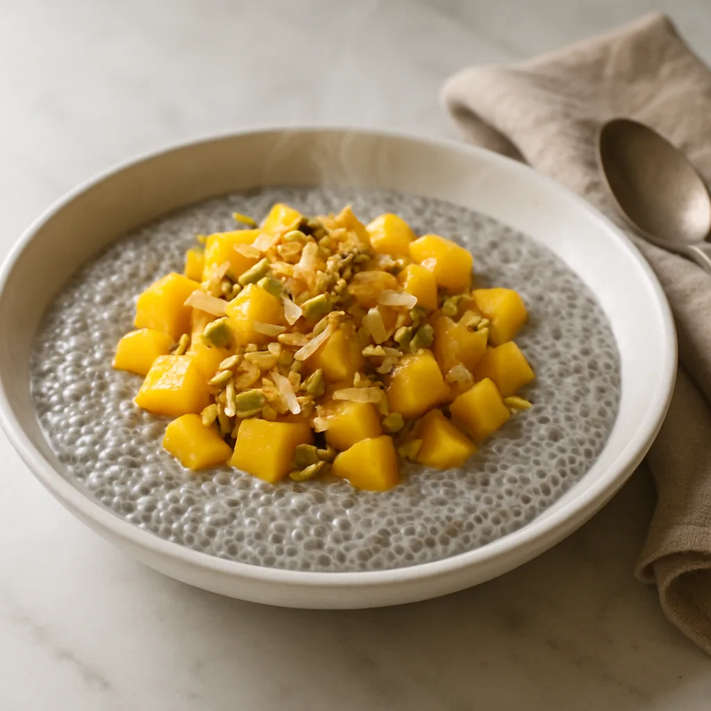 Mango Coconut Chia Seed Pudding