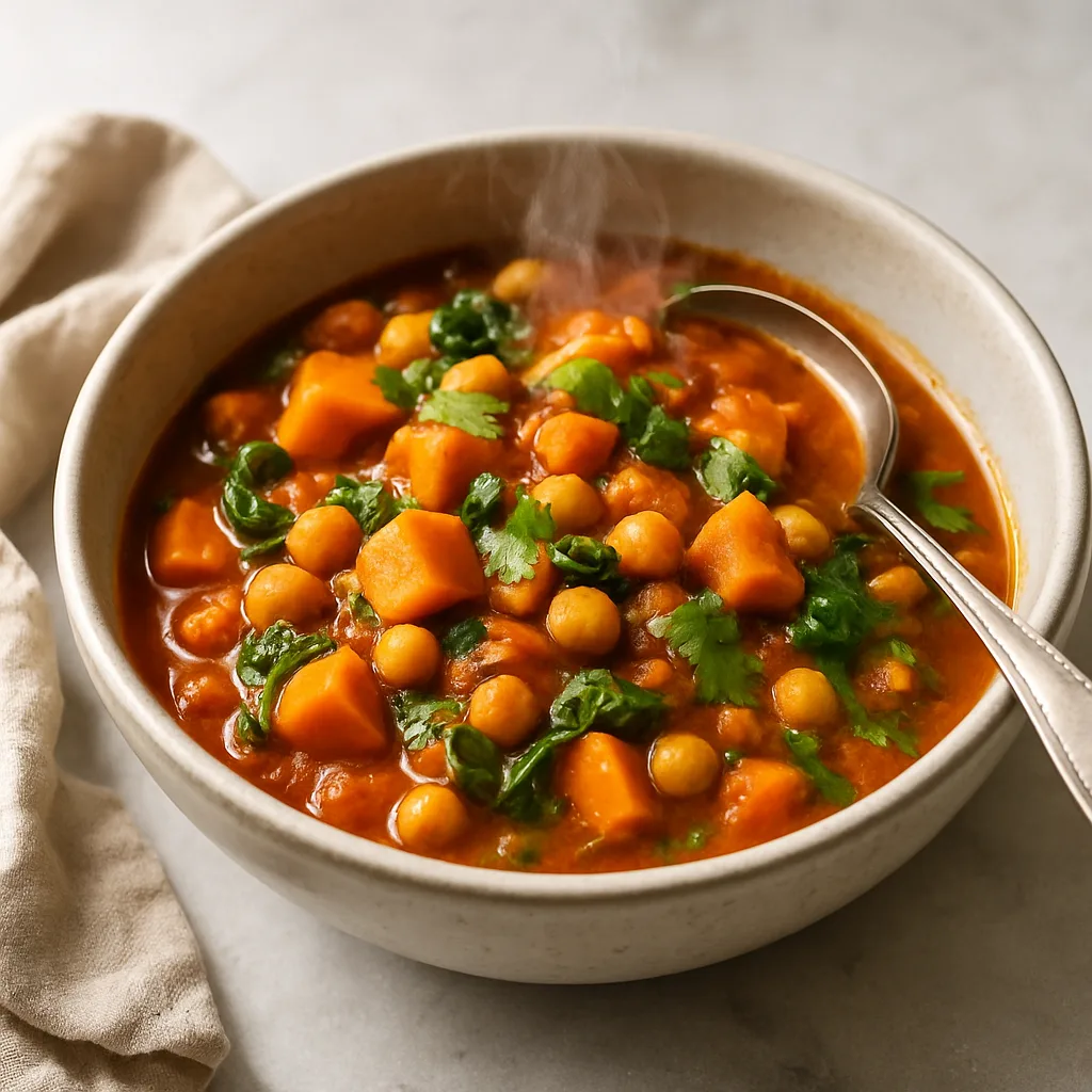 Moroccan Chickpea & Sweet Potato Stew