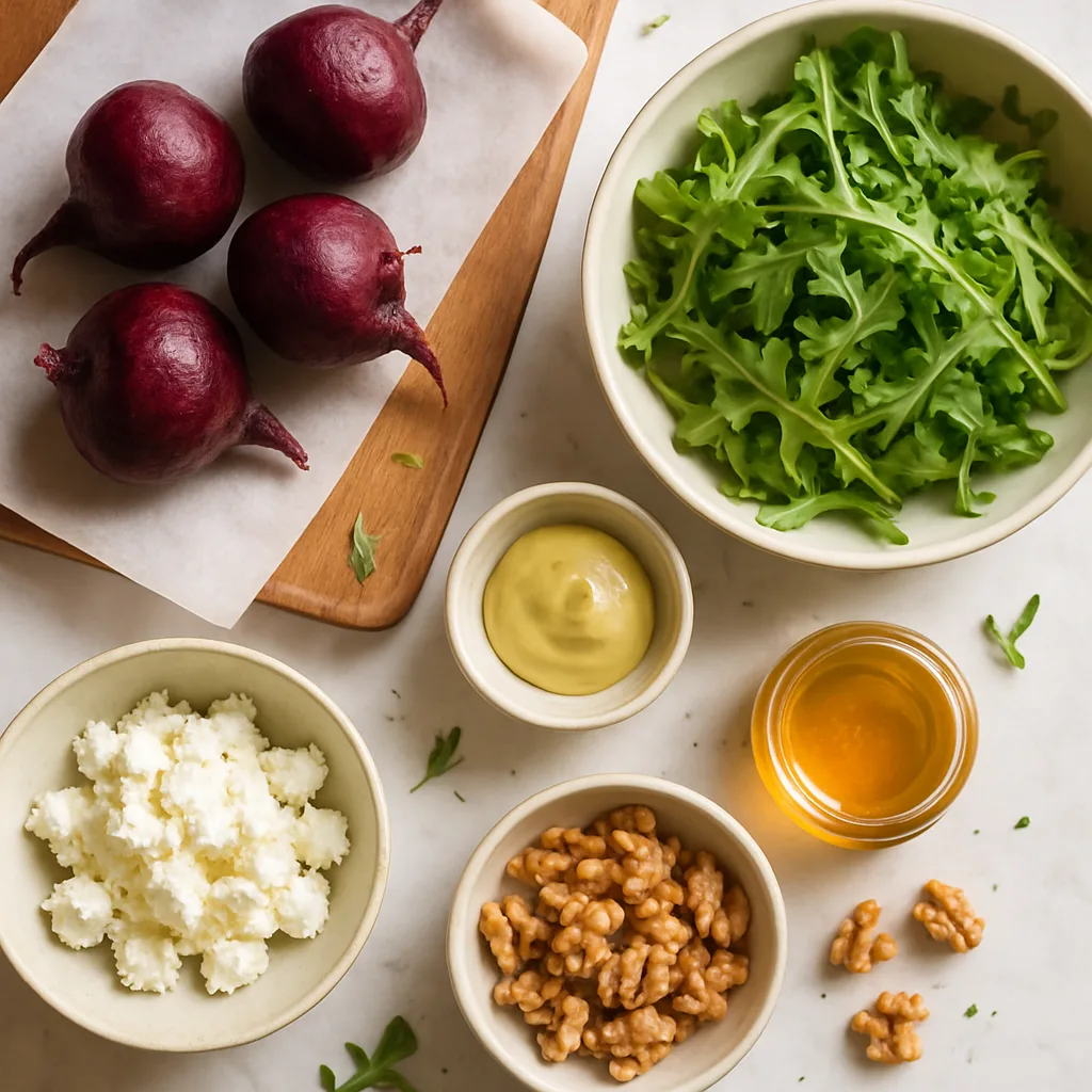 Ingredients for Roasted Beet & Goat Cheese Salad