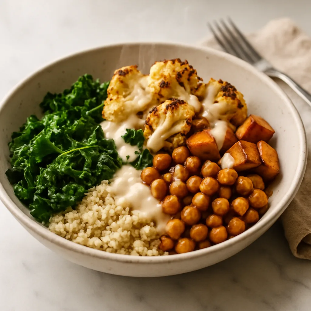 Roasted Cauliflower & Chickpea Buddha Bowl