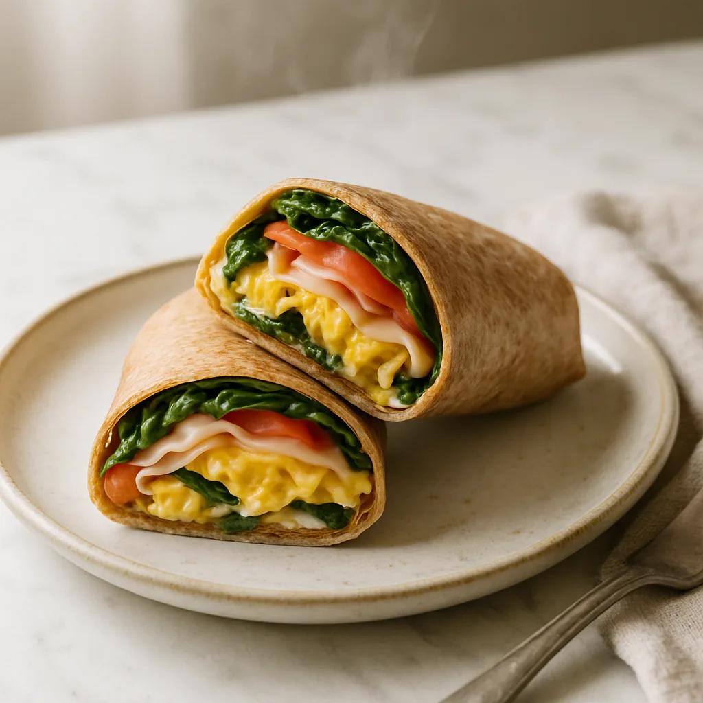 Smoked Turkey & Swiss Breakfast Wrap