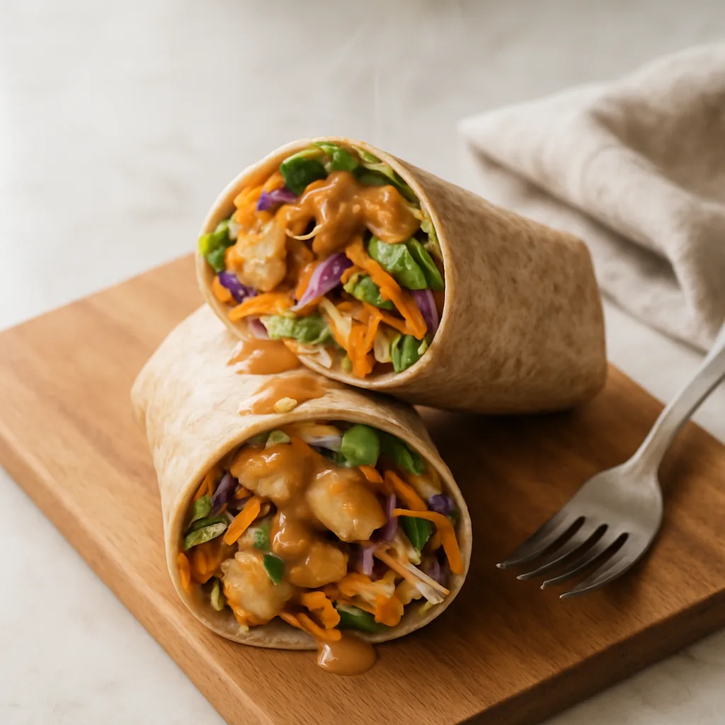 Thai Peanut Chicken Wrap
